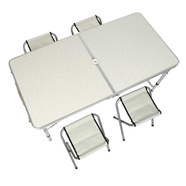 Portable Foldable Camping Table  &amp; Stool Set