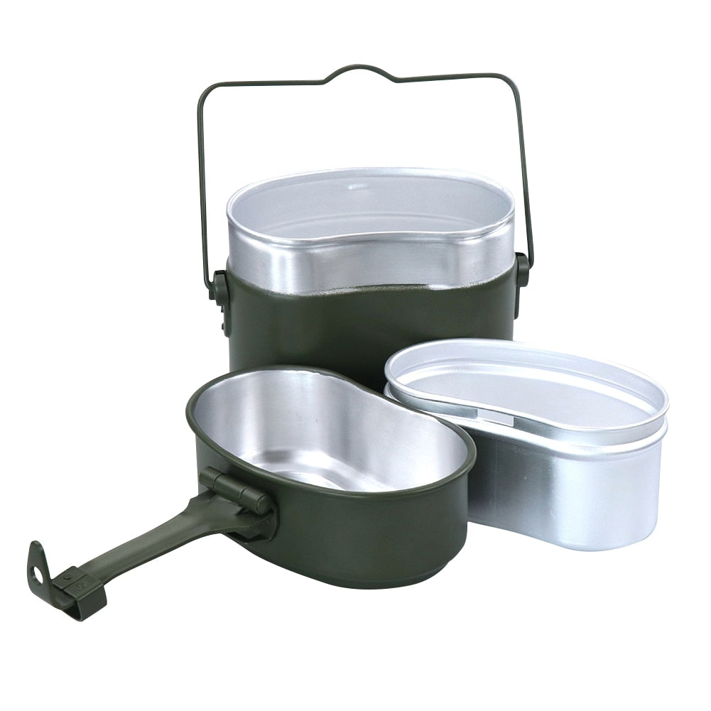 3 in 1 Outdoor German Army Stainless Steel Mess Tins